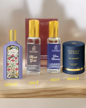 MUSK GOLD & BLUE HEAVEN COMBO PERFUME SPRAY 20ML ( PACK OF 2 ) Eau de Parfum - 20 ml (For Men & Women)